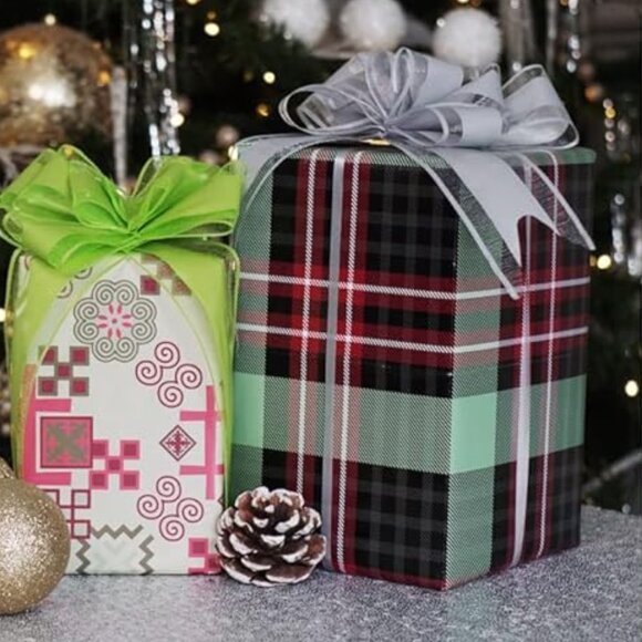 Wrapping Paper Sheets (6) and Pull Bows (3) Folded Flat - Picture 3 of 5